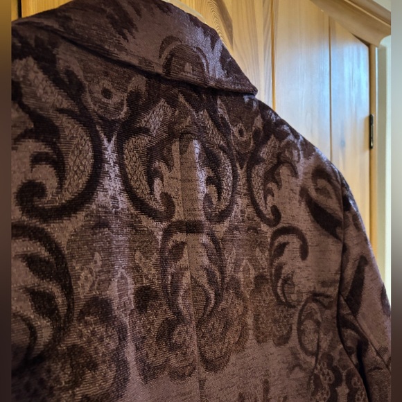 Giacca Gallery burgundy Jacquard coat - Picture 5 of 7
